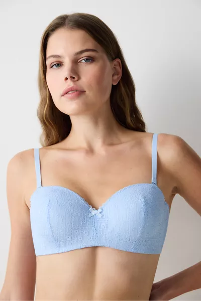 Lotus Lace Blue Bra