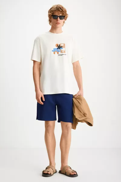 Uncertain Men Comfort Fit Navy Shorts & Bermudas