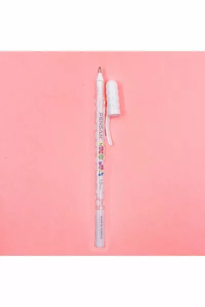 Гелевая ручка, не исчезающая, неоново-белая 