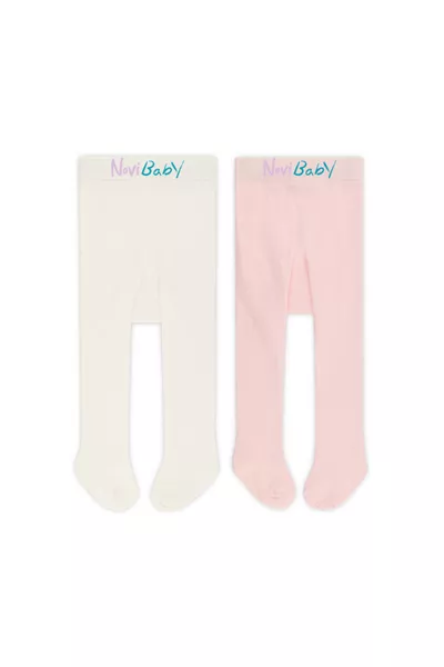 Комплект из 2-х детских хлопковых колготок, новорожденные, детские хлопковые носки для девочек и мальчиков, школьные носки, белые, кремовые, розовые