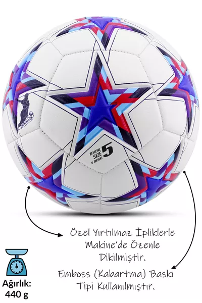 كرة قدم برو  مايسترو دوري الأبطال مضخة أرضية صلبة ملعب صوفا كرة قدم رقم 5 أزرق