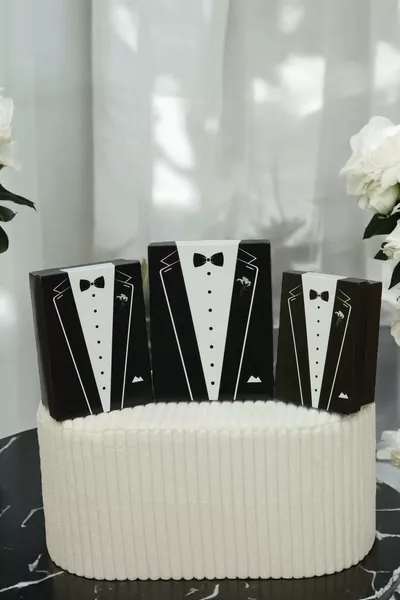 ГОЛЯМ РАЗМЕР XXX-6 - Булчинска кошница - Кутия за младоженеца - Кутия за приданое Твърд материал Подаръчен комплект 6 части