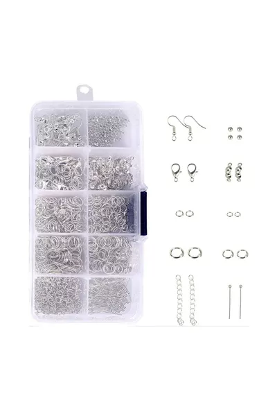 Set per Creazione e Riparazione Gioielli in Confezione da  per Orecchini, Collane e Bracciali / Accessori per Gioielli