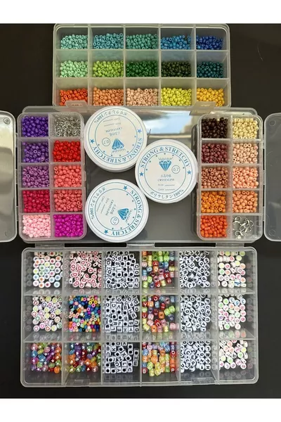 4-Box Mega Jewelry Making Set Extra Large Pony Beads