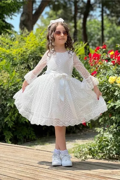 Robe en dentelle pour fille de 2 à  ans