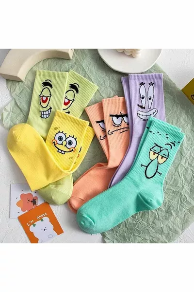 5-teiliges gemustertes College-Socken-Set