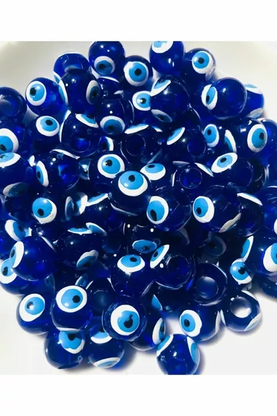  قطعة خرزة عين شريرة داناغوز - خرزة مارتينيكا -  مم - (فتحة عريضة 4 مم)