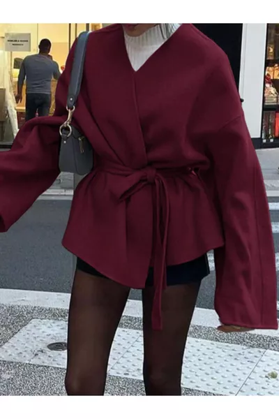 Tie-Detail Relaxed Fit Cashmere Cardigan/Jacket