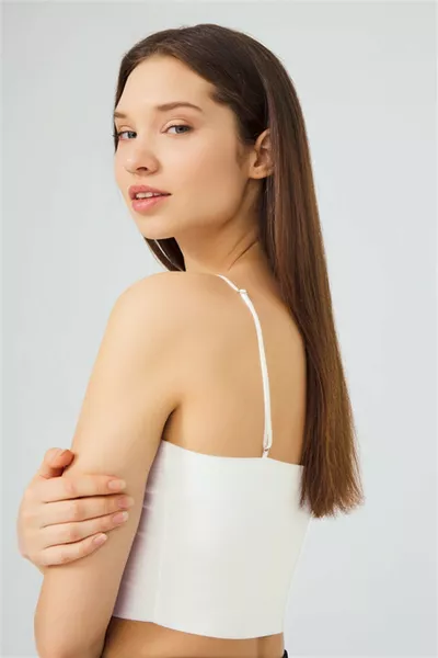 Cream Adjustable Thin-Strap Laser-Cut Women's Crop Bustier