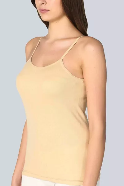 حزمة من 3 قمصان داخلية نسائية من القطن مربعة بحمالات 