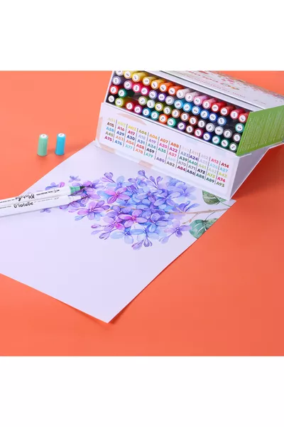 -Piece Double-Ended Brush Pen Marker Set Bullet Journal Mandala Sketch Coloring Set