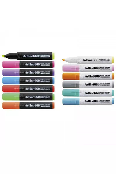 Набор из  неоновых и пастельных флуоресцентных карандашей