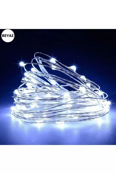 3 м белый проводной светодиодный светильник на батарейках, декоративное освещение