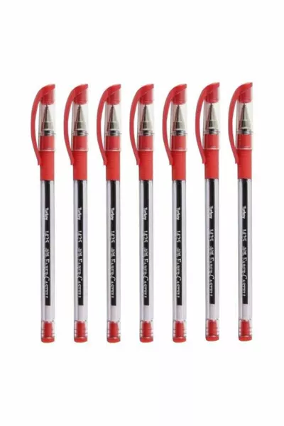  Красная шариковая ручка с игольчатым наконечником, набор из 7 штук