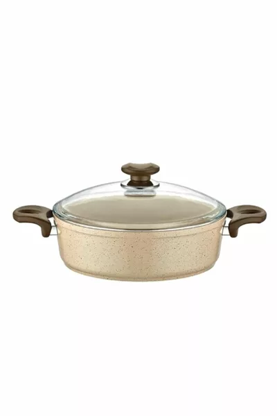 Pentola Bassa in Granito Zafferano  Cm