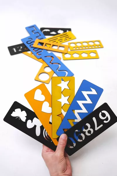 4 Renkli El Kası Geliştirme Ve Çizgi, Sayı Ve Şekil Çalışmaları Seti  Parça