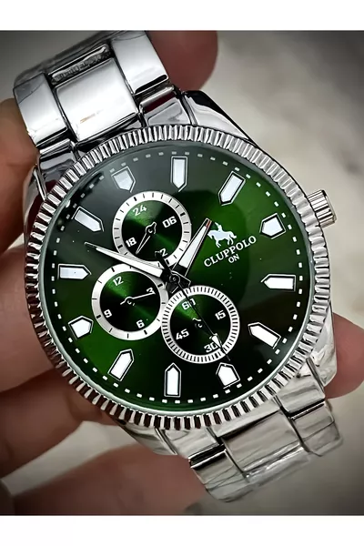 ساعة يد رجالية معدنية باللون الفضي للموسم الجديد مع سوار، هدية ليوم الأب