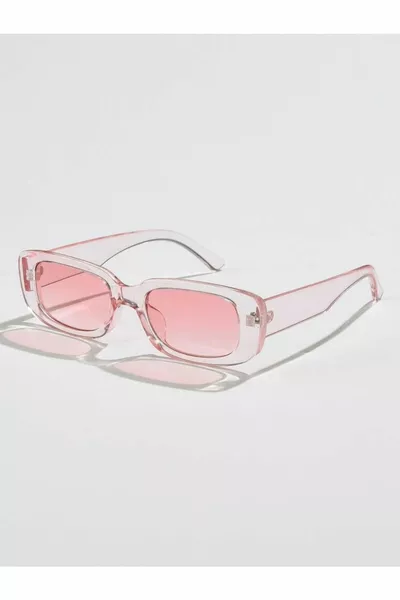 Chunky Frame Vintage Sheer Pink Sunglasses