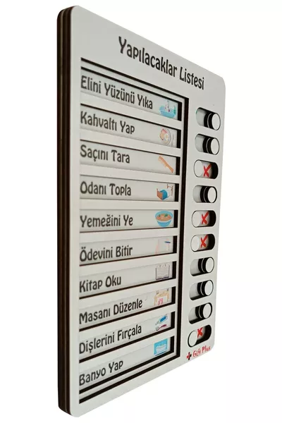 قائمة الأعمال الخشبية - قائمة الروتين اليومي - قائمة المراجعة - الألعاب التعليمية