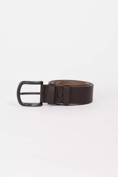 Men's Brown Casual Synthetic Leather Jean Belt