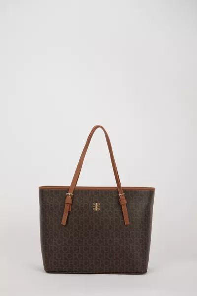 حقيبة كتف نسائية باللون البني للقهوة 