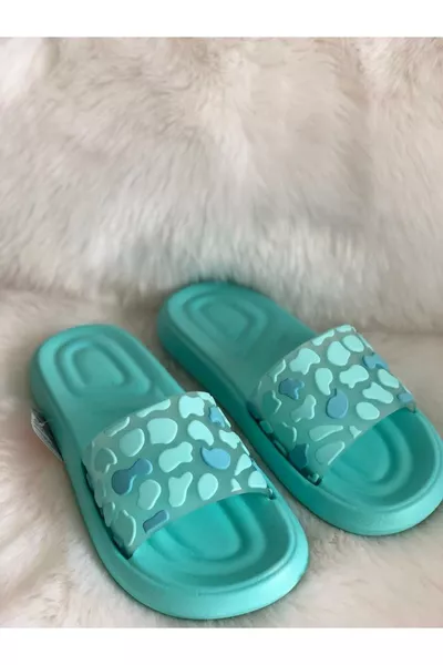 Summer Women's Slippers with Cat and Paw Pattern, Soft Sole, Lightweight