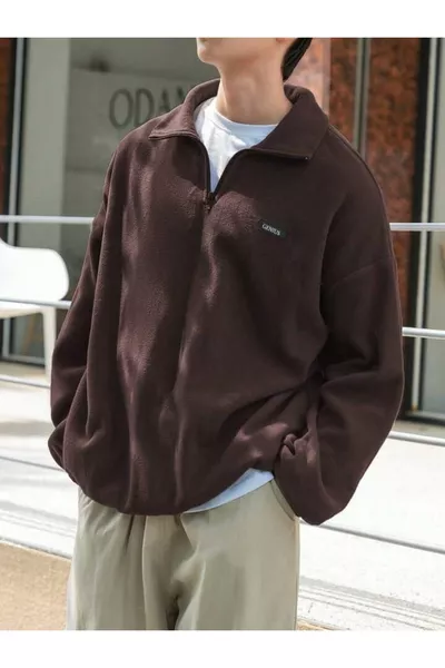 Men's Fleece Oversized Sweatshirt Fleece Sweatshirt