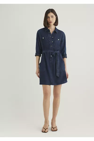 Дамска рокля Бриджет в тъмносиньо 