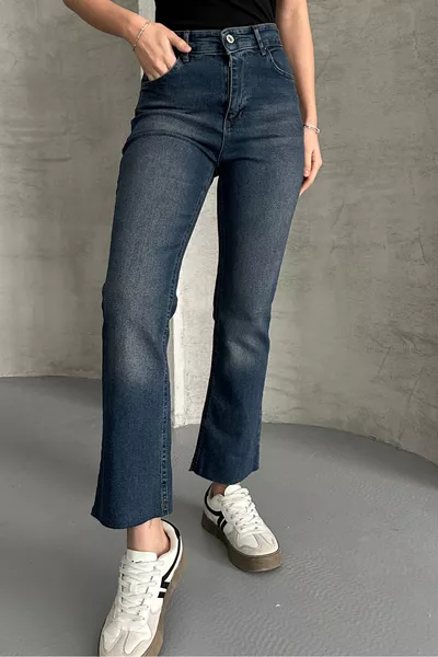 Tint Brown Hair Fit Gesneden Jeans