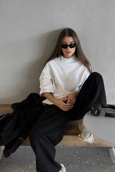 Pantaloni della tuta Baggy in due stili: regola il fondo come vuoi, utilizzali sia lisci che jogger