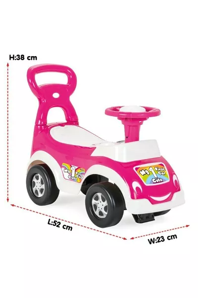 سيارتي الأولى الزرقاء الظريفة مع مقعد ومساعد أول خطوات المشي