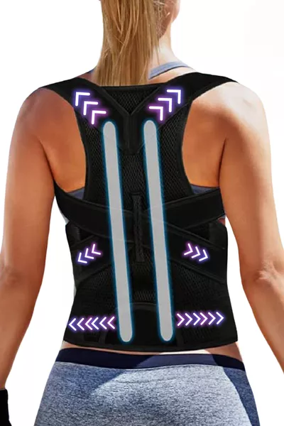 Aufrechte Haltung Korsett – Unisex verstellbares Korsett bei Rundrücken, Kyphose, Skoliose, Rücken- und Lendenschmerzen