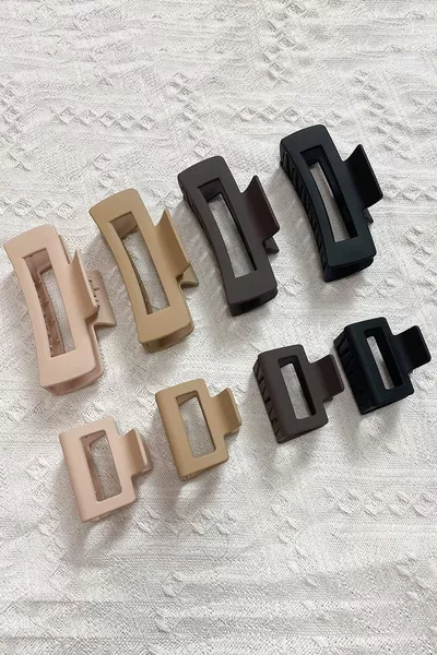 Ensemble de 8 pinces à cheveux pour femmes tons de café