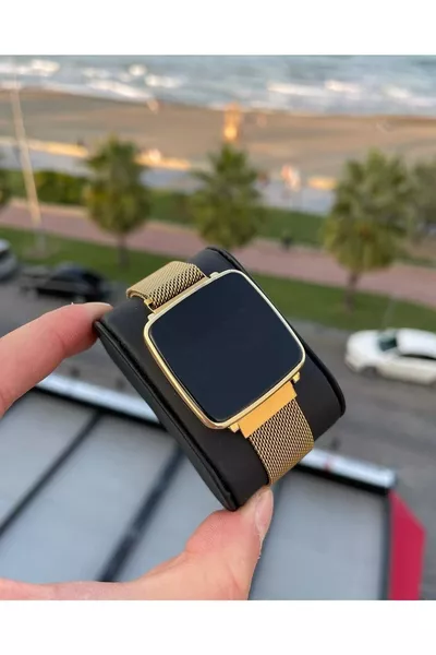 Женские стальные цифровые LED часы с сенсорным экраном