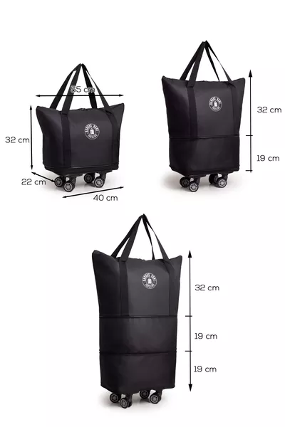 Çok fonksiyonlu Döner Sessiz Tekerlekli Valiz -Tekerlekli seyahat çantası-Alışveriş Çantası