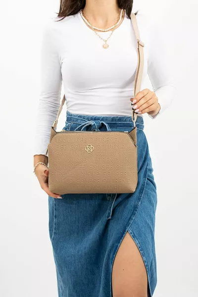 حقيبة عالية الجودة مقاومة للماء بلون فيزون، مطبوعة بنقش، ثلاثية الأقسام، بحمالة كتف عريضة