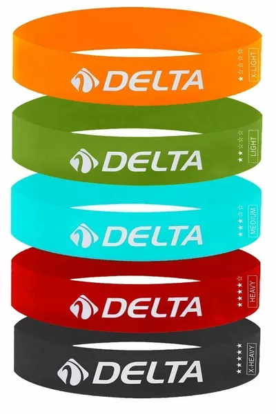 Latex 5 Farklı Direnç Aerobik Pilates Direnç Egzersiz Bandı Squat Lastiği (Uç Kısmı Kapalı)