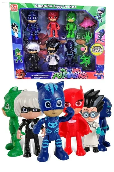 Pj Masks Пижамаски Кэтбой Олветт Гекко набор для игры из 6 предметов