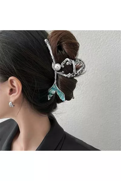 Fermaglio a Farfalla con Coda di Pesce Turchese Glitter