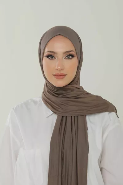 Sciarpa di Lusso in Jersey di Corteccia d'Albero - Hijab in Lycra da Donna