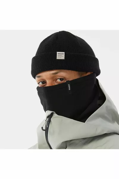 Поларен шал за възрастни за ски - Черен - Танка