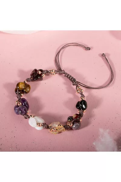 Scorpio Zodiac Natural Stone Natural Macrame Bracelet