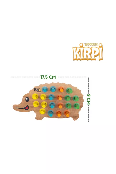 لعبة تعليمية خشبية على شكل قنفذ بُلتاك، لعبة تنموية تعليمية للأطفال كهدية