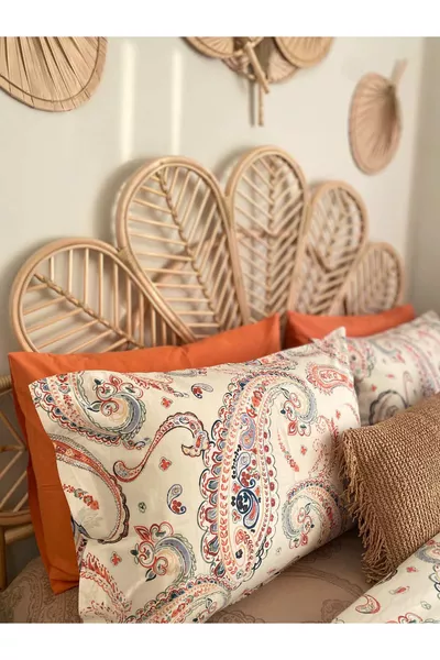 Tête de lit en bambou rotin tressé - Fait main Couleur naturelle Double cm