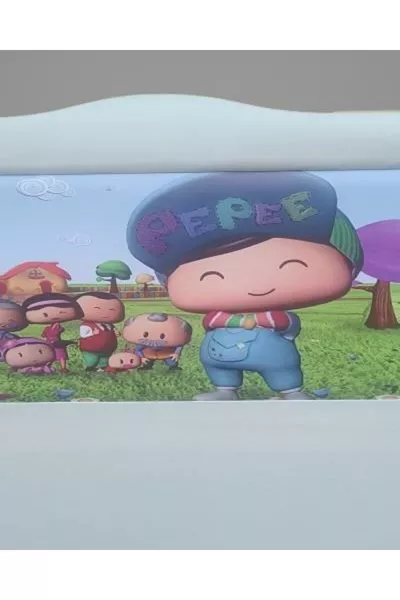 Title DK Single PEPE Model Faux Leather White Fabric Handmade