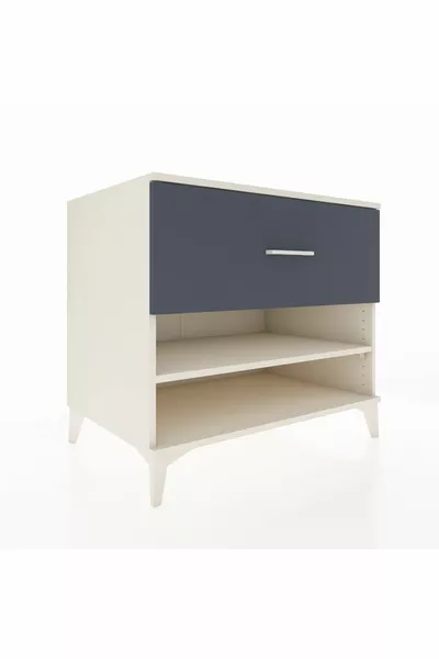 خزانة كرونوس بدرج واحد ورف واحد - حجر القمر-أنثراسيت