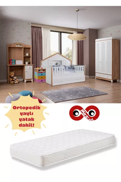 غرفة أطفال ميرا ميشه مونتيسوري / بما في ذلك سرير مرن تقويمي