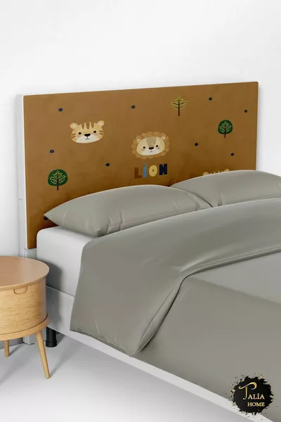 Leeuw en Bos Patroon Bedbasis Hoofdeinde Hoes