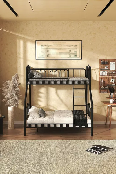 سرير بطابقين معدني ثلاثي للجنسين 3 أشخاص من Imaj &