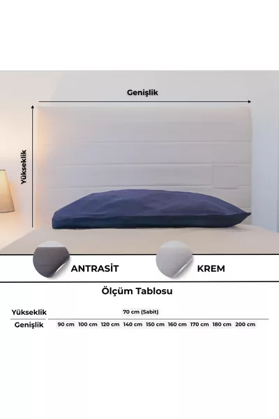 Bed Base Headboard Cover – Single, Double, Color and Size Options, Fleece Fabric, Practical